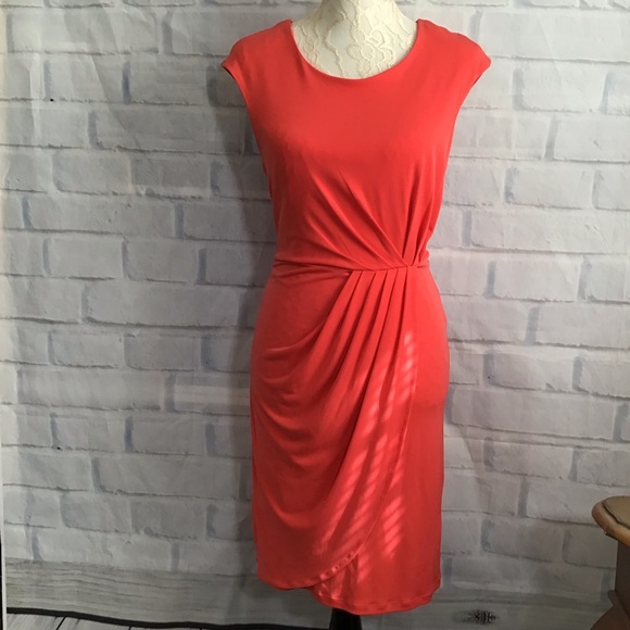 MICHAEL Michael Kors Dresses & Skirts - Michael Kors Coral Drape Front Dress